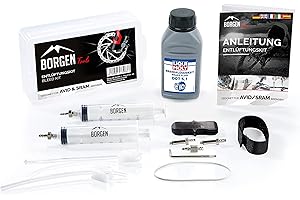 Borgen Kit de Purge Convient pour AVID-SRAM Freins à Disque hydrauliques I Kit d'entretien de Frein de vélo I Kit de Purge avec Instructions détaillées incluses Système Bleeding Edge