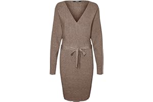 VERO MODA Sukienka Kobiety Vmhollyrem Ls V-neck Dress Ga Noos