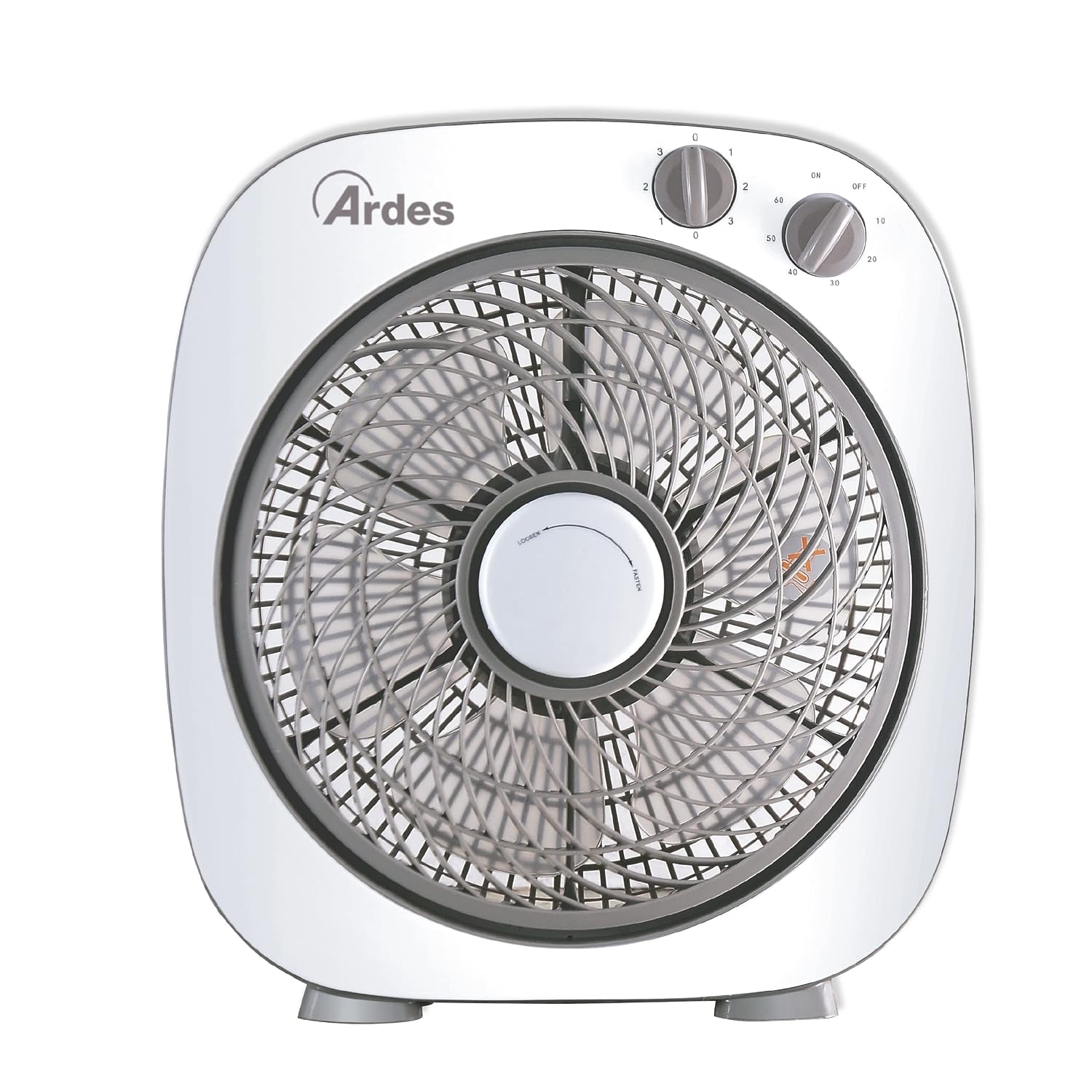 Ardes FLOOR 26 Ventilatore Portatile 45W 26 cm da Pavimento o Tavolo con Oscillazione Automatica, 3 Intensità, Timer, Rotazione 360°, Design Compatto e 6 Pale