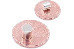 Brudazon | 10 Mini Imanes Discos 6x6mm | N52 nivel más fuerte - Los imanes de neodimio ultra fuertes | Imán del poder para la toma de modelo, foto, pizarra blanca | Pequeño, redondo y extra fuerte