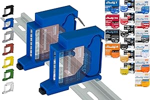 SHELLY HUTSCHIENENHALTER PW3D DIN Rail Holder "Single" for 18 Shellys: 1 Gen3, 1PM Gen3, 2PM Gen3, i4 Gen3, Plus 1, Plus 1PM, Plus 2PM, Plus i4, Plus 0-10V Dimmer, Wave 1, Wave 1PM, Wave 2PM, Wave Shutter, Wave i4 (2x Blue)