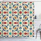 Rideau Enfant Garcon ABAKUHAUS Marbre Rideau De Douche, Rose Peach Couleurs Fissures, Tissu Ensemble De Décor De Salle De Bain Avec Crochets, 175 Cm X 200 Cm, Beige Rideaux Pas Cher