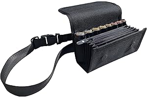 Claire-FONCET Nuevo Modelo, el Rolls de Las Carteras de Camarero en Lona Impermeable, 1 Bolsillo con Cremallera + 4 Compartimentos Interiores Forrados, con Dispensador de 8 Monedas, Cierre de Imán