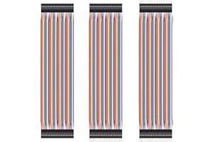 HiLetgo 120pcs/3x40pcs Breadboard Jumper Wires Prototype Board Dupont Wire Male to Male, Male to Female, Female to Female, 2.54mm to 2.54mm 20CM Wires Assortment Kit for Arduino Raspberry PI DIY