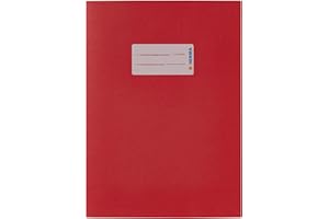 HERMA 5502 - Copertina per quaderni in carta A5, colore rosso, copertina per quaderni scolastici, copertina per quaderni scolastici