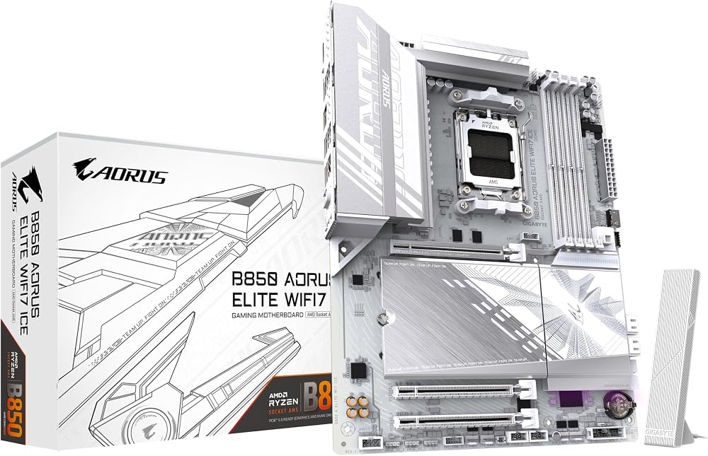 GIGABYTE B850 AORUS ELITE WIFI7 ICE AMD AM5 ATX Gaming Anakart