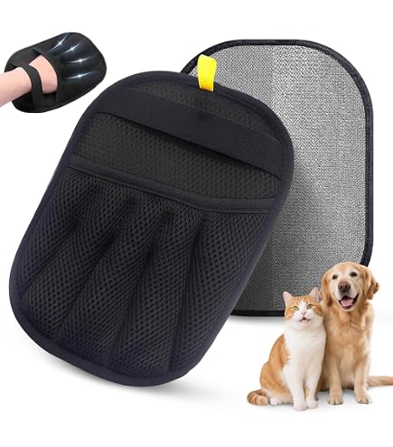 Set 4 Guanti E Spazzole Autopulenti Per Rimuovere Peli Di Gatti E Cani – Toelettatura Facile E Massaggio