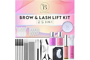 BLOOMORA Lash Lift & Eyebrow Lamination Kit, 2-in-1 Solution, At Home Brow Lamination, Beginner/Professional, Eyelash Lift, Lasts 6-8 Weeks, 15 Applications, DIY Brow - Lash Perm Kit - BLK6