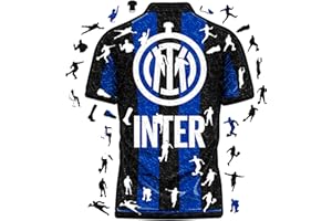 Iconic Puzzles - Inter Jersey, Prodotto Ufficiale, Puzzle in Legno per Adulti e Bambini, Legno 100% Sostenibile, Taglia L, 500 pezzi