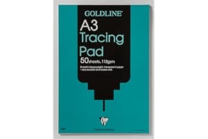 Clairefontaine - Ref GPT3A3Z - Goldline Heavyweight Tracing Pad (Contains 50 Sheets) - A3 (420 x 297mm) in Size, 112gsm Paper, FSC-Certified - Suitable for Tracing Items
