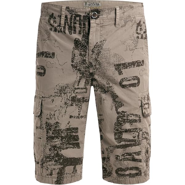 camp david cargohose Herren Kurze Cargo Shorts mit Seitentapes Beige XXL Fashion Length:61mm Klappbares Alu-E-Bike 20