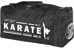 BAY XL Sporttasche Mein Sport Karate Kumite Budo Tasche Trainingstasche Karatetasche Bag schwarz 70 x 32 x 30 cm KATA Kampfsport mit Aufdruck Druck Motiv Bild Karatesport Club Sport Karatefigur