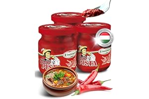 Univer Erős Pista Paprikamark scharf 3x 200g [Scharfe Paprikapaste aus Ungarn] Starker Stefan direkt vom Hersteller für Gulasch, Eintöpfe, BBQ – Authentisch Würzig & Vielseitig