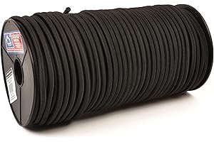 Everlasto 'Lastoflex' Elastic Bungee Cord Shock Cord Rope Black 10mm x 100M