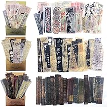 Vintage scrapbooking-papier, 300 vellen, 7,8 x 7,8 cm, retro dagboek, papier, 3 stijlen, scrapbookpapier, doe-het-zelf, schrijfpapier, decoratief voor