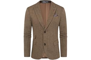 PJ PAUL JONES Americana británica de corte regular para hombre, 2 botones, moderna chaqueta de negocios blazer