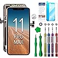 LCD Screen Replacement Compatible with iPhone 11 Pro Max 6.5 inch (Model A2161, A2220, A2218) 3D Touch Screen Display Digitizer Frame Assembly Repair Kit with Repair Tools