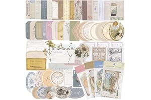 XIONGHONGLONG 120 Fogli Carta Decorativa per Scrapbooking Vintage,Vintage Stickers di Carta Washi,Francobolli Decorativa,Decorativa Fai da Te Scrapbook Paper,per Decoupage Scrapbooking Accessori Fai da Te