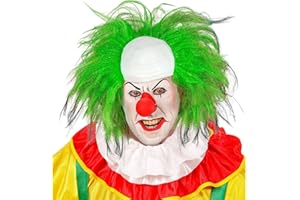 W WIDMANN MILANO Party Fashion - Peluca payaso calvo con pelo, circo, payaso de terror, carnaval, Halloween
