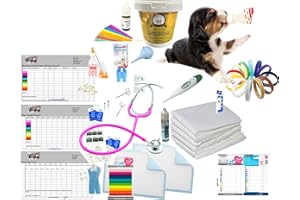 WARWICK WHELPING BOXES Complete Deluxe Whelping Puppy Kit, Aspirator, Lactol Puppy Milk & Bottle, Whelping Guides, Cord Clamps etc Full Kit