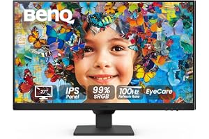 BenQ GW2790 100Hz Computer Monitor 27" FHD 1920x1080p | IPS | Eye-Care Tech | Low Blue Light | Anti-Glare | Adaptive Brightness | Built-in Speakers | DisplayPort | HDMI x 2