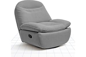 ‎FLEXISPOT FLEXISPOT Relaxsessel, XC6, Manueller Sessel, Schlafsessel, Drehsessel mit Rocking, Liegesessel im Wohnzimmer, Fernsehsessel mit verstellbare Rückenlehne, Ruhesessel (Light Gray)