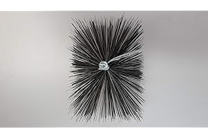 KOVOBLESK Ofenrohrbürste Schornsteinbürste Drahtbürste Kaminbürste Schornsteinbürste Heizkesselbürste Kaminofenbürste Kaminbesen Rohrbürste eckig aus formstabilem Stahldraht Kaminkehrerqualität (250x250mm)