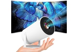 Pazhonz Mini Proiettore 4K Android 11 WiFi 2.4G/5G BT 5.4 130 Pollici Schermo Girevole 180° Auto Keystone