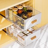 Removable Drawers for Kitchen, Sliding Tray Cabinet, Organizer Without Drilling or Nailing