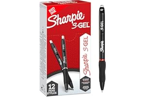 SHARPIE S-Gel | Penne gel | Punta media (0,7 mm) | Inchiostro rosso | Confezione da 12