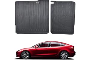 TOPABYTE Funda Protectora para Respaldo de Asiento Trasero para Tesla Model 3 Highland 2025 2024 Accesorios para Asientos de Segunda Fila Alfombrillas para Todo Tipo de Clima, 2 Unidades