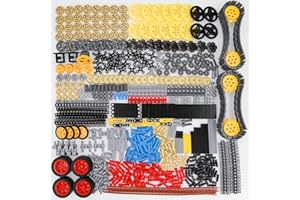 SEEMEY Kit de 860 Pièces Techniques – Engrenages, Axes, Goupilles Techniques, Amortisseurs, Chenilles, Roues, Différentiels – Pièces Compatibles pour Blocs de Construction Jouet