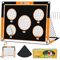 Porta Da Calcio 240x150cm AUAG – Rete Inclusa Per Bambini E Adulti, Ideale Per Cortile E Spiaggia