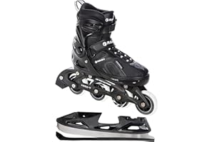 ‎RAVEN RAVEN Pulse Inline Skates Inliner für Kinder und Erwachsene OPTIONAL 2in1 mit Schlittschuhen verstellbar