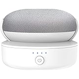 PlusAcc akku kompatibel mit Google Nest Mini – Tragbares Outdoor Batterie Dock Stand Zubehör für Küche und Garten, Stromverso