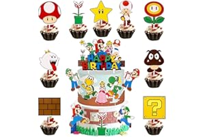 HEARTSKING 17 Stück Super Tortendeko, Tortendeko Geburtstag Deko Happy Birthday Tortenaufleger Kuchen Dekoration Geburtstag Party Cake Topper für Mädchen Jungen Kinder