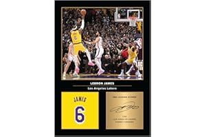 Icons Wall Art Foto stampata di Lebron James, formato A4, regalo per gli appassionati di basket, riproduzione digitale, senza cornice