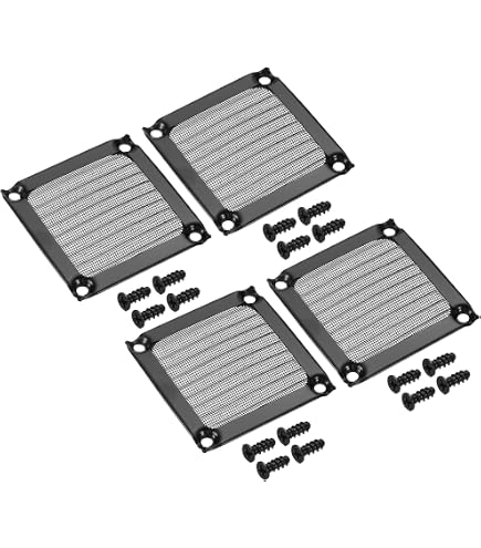 PATIKIL Ventilatorvingergrill – 4 Stuks, 92 Mm, Metalen Beschermrooster Voor 90x90 Mm Ventilatoren, Zilver