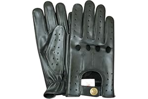 PRIME LEATHER Prime Sports Shop Ultimate And Comfortable Real Leather Retro Style Driving & Fashion Gloves Black Brown Tan Color 507 (Free Box Pack)