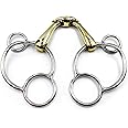 OTTE Double Joint Universal Horse Bit with Lozenge German Silver Snaffle (6.25")
