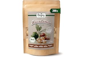 Biojoy Nueces de Macadamia Ecológicas (200 g), crudas y enteras, sin tostar y sin sal