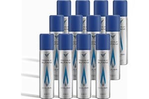 Colibri bomboletta di Gas Butano di altissima qualità - 12 x 90ml - Puro al 100% - per Ricarica accendini, bruciatori da cucina e più - Esperienza dal 1928.