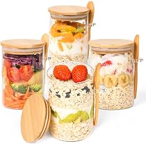 6 Übernacht-Hafergläser Mit Deckel – 473 Ml, BPA-frei, Stapelbar, Für Overnight Oats, Chia-Pudding & Mehr