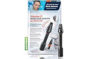 SilkslidePro Raseur - Tondeuse pour poils de nez pour hommes - Élimination des poils de nez - Lames de haute précision de Solingen - avec protège-lame - sans électricité ni pile