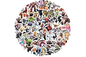 TRUSTKK 100 pegatinas de vinilo de superhéroes de los Vengadores y la Liga de la Justicia