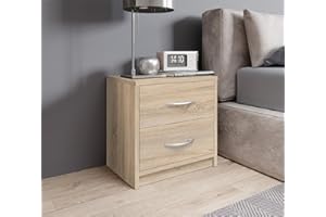 MERCATONE GERMANVOX da oltre 40 anni arreda la tua casa Comodino Rovere con 2 Cassetti, 38,5 cm di Larghezza, 28,2 cm di Profondità, 39 cm di Altezza