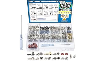 CO-RODE Assortiment de 737 vis pour ordinateur, carte mère pour disque dur, boîtier d'ordinateur, carte mère, ventilateur, graphique
