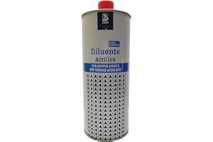 Diluente Acrilico Universale Medio Senza Clorurati per Doppio Strato 2BM | Solvente Vernici Carrozzeria | Diluizione Vernici Acriliche per Industrie Metalmeccaniche e Carrozzerie | Bottiglia 1 lt.