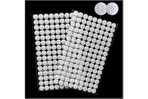 AIOUNIYA Klettpunkte Selbstklebend Starke Haftung Wiederverwendbare selbstklebende für Kunsthandwerk Glas Leder Metall verschiedene Oberflächen (135 Paare Weiß,10 mm)