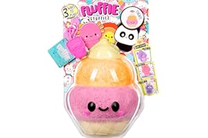 Fluffie Stuffiez Small Collectible Plush - ICE CREAM - Suprise Reveal Unboxing with ASMR Fidget DIY Fur Pulling, Ultrasoft Fluff - Great for Kids Ages 4+